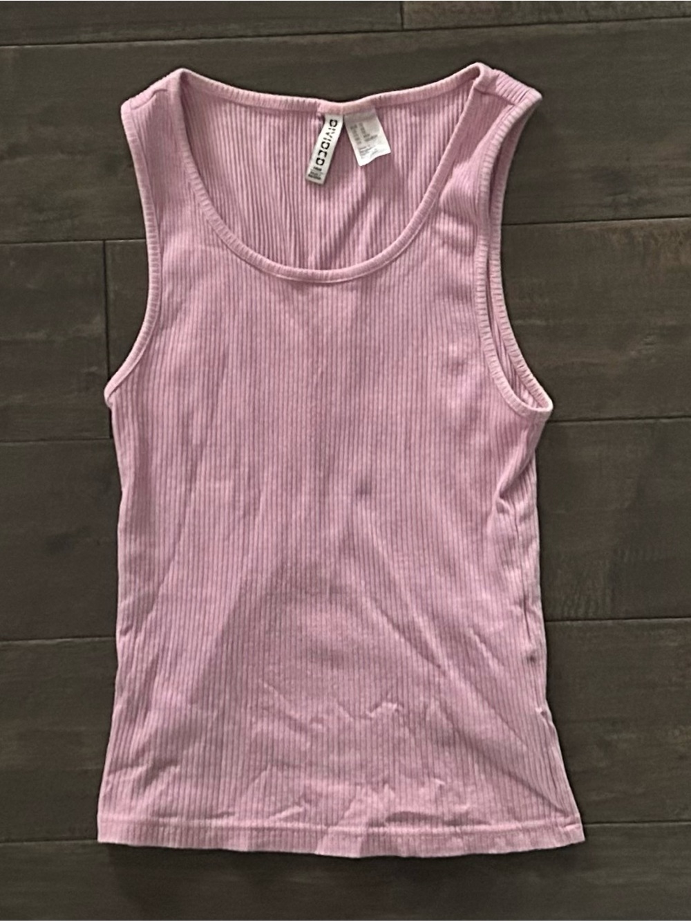 H&M Pink Ribbed Scoop Tank